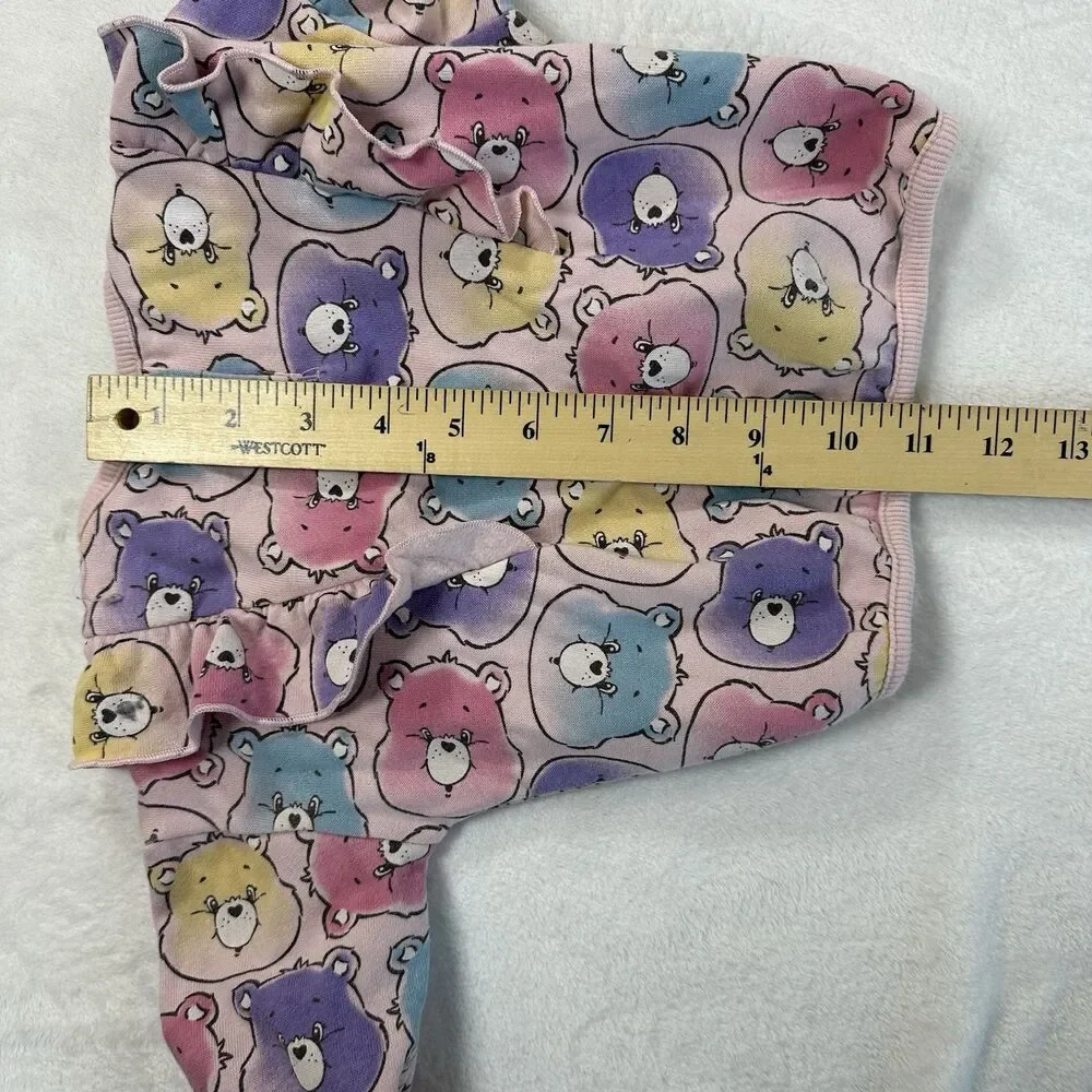 Care Bears Baby Girl 2 Piece Outfit Set Pink Bear Print 6-9 Months Ribbed